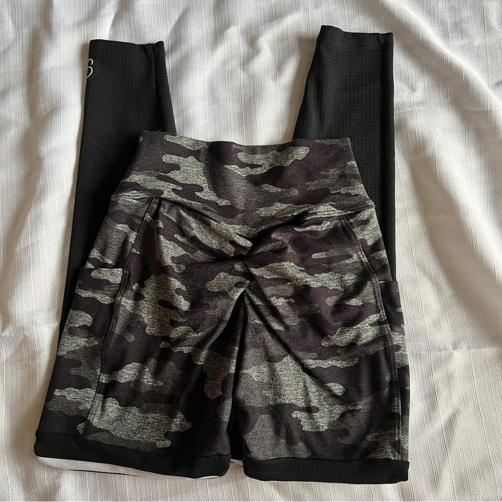 Bombshell Sportswear Gray Camp Thigh Highs Leggings